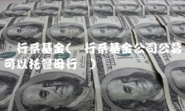 银行系基金(银行系基金公司公募可以托管母行吗)