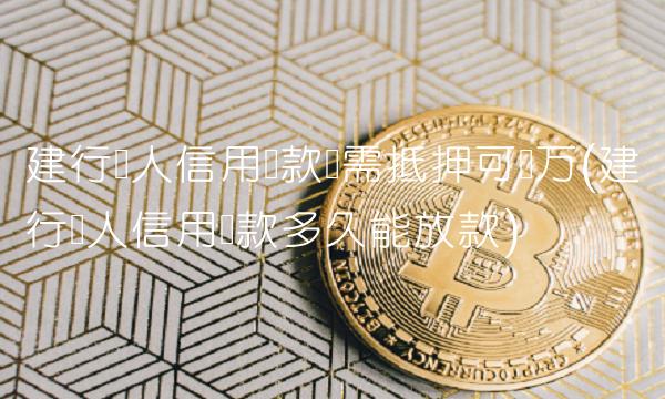 建行个人信用**无需抵押可贷万(建行个人信用**多久能放款)