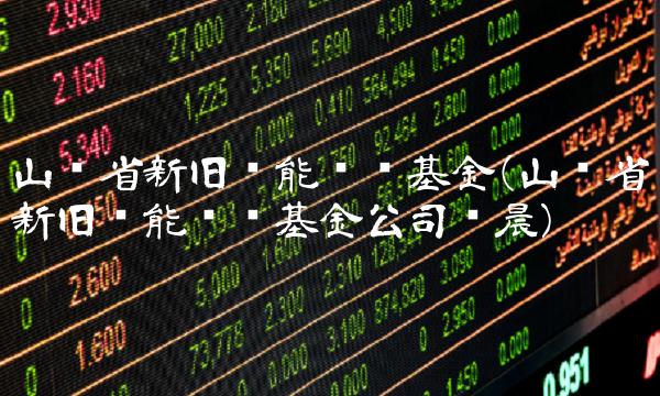 山东省新旧动能转换基金(山东省新旧动能转换基金公司陈晨)