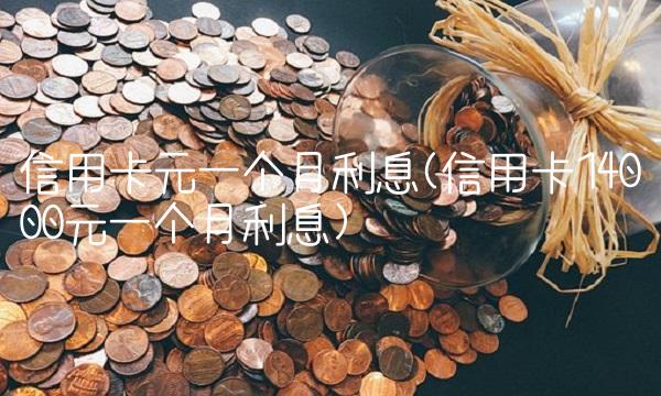 信用卡元一个月利息(信用卡14000元一个月利息)