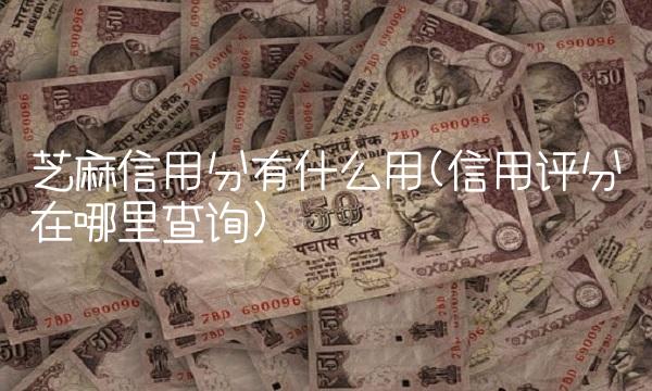 芝麻信用分有什么用(信用评分在哪里查询)