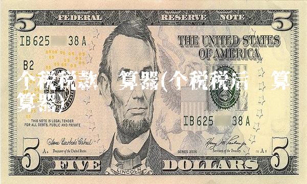个税税款计算器(个税税后计算计算器)