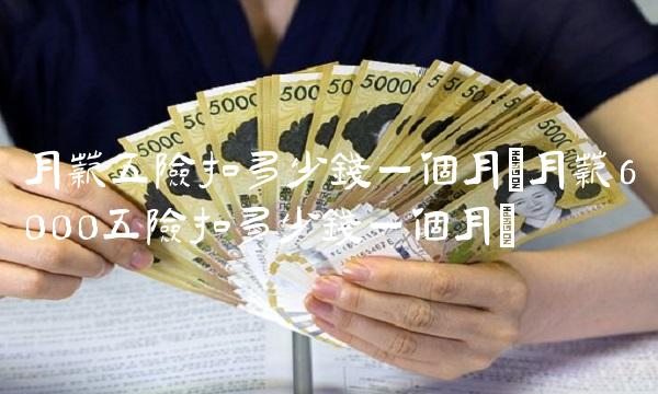 月薪五险扣多少钱一个月(月薪6000五险扣多少钱一个月)