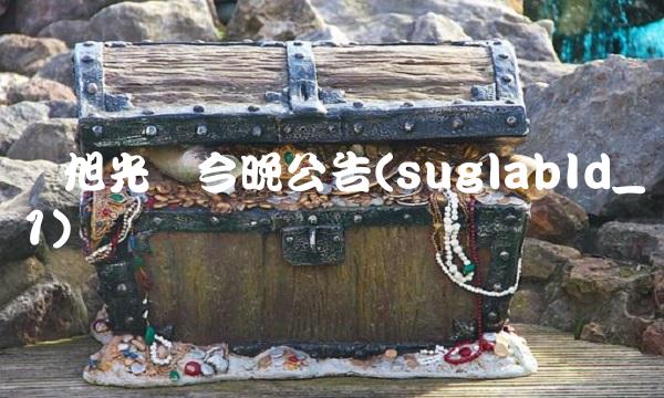 东旭光电今晚公告(suglabId_1)