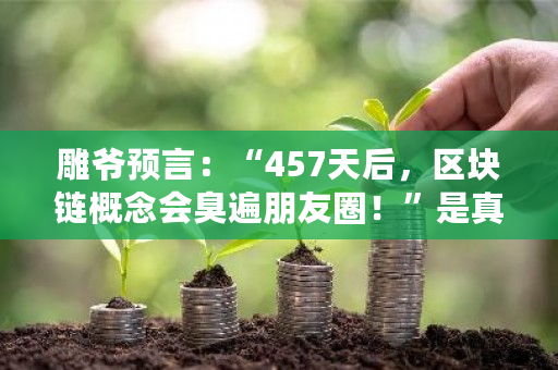 雕爷预言：“457天后，区块链概念会臭遍朋友圈！”是真的吗，你怎么看？知乎比特币神预言-**张图片-ZBLOG