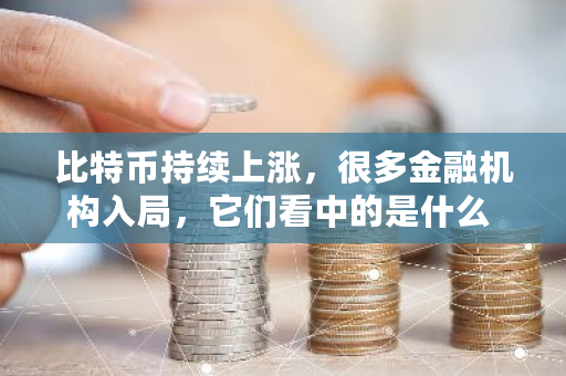比特币持续上涨，很多金融机构入局，它们看中的是什么 比特交易加速软件