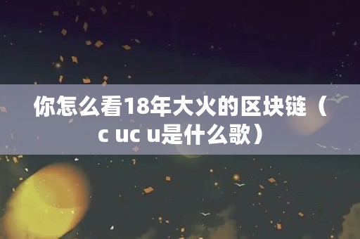 你怎么看18年大火的区块链（c uc u是什么歌）