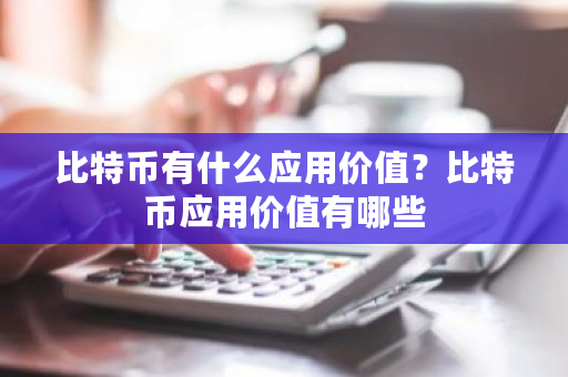 比特币有什么应用价值？比特币应用价值有哪些-**张图片-ZBLOG