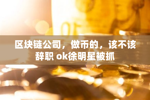 区块链公司,做币的,该不该辞职 ok徐明星被抓 区块链公司,做币的,该不该辞职 <a href=https://www.globetech.com.cn/news/299220.html target=_blank class=infotextkey>ok</a>徐明星被抓