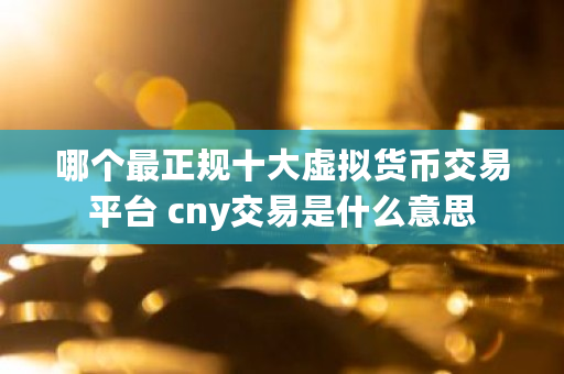 哪个最正规十大虚拟货币交易平台 cny交易是什么意思