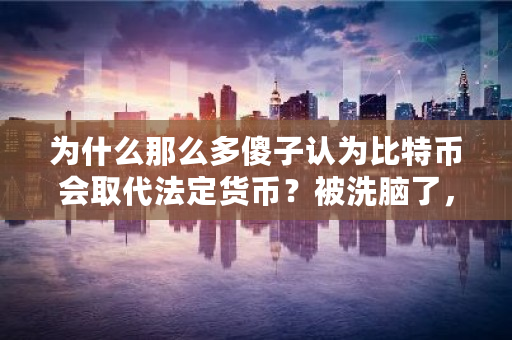 为什么那么多傻子认为比特币会取代法定货币？被**了，还是真傻 比特币很可怕