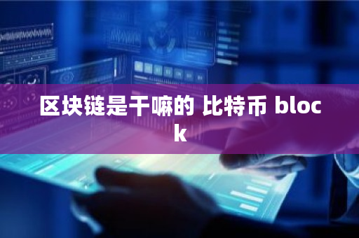 区块链是干嘛的 比特币 block
