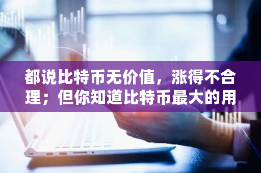 都说比特币无价值，涨得不合理；但你知道比特币**的用途吗 普及比特币有什么意义